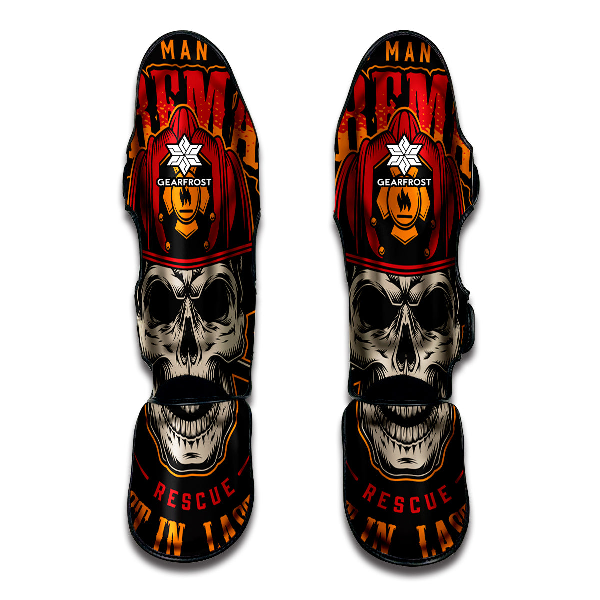 Firefighter First In Last Out Print Muay Thai Shin Guard