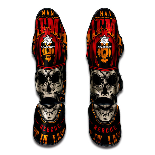 Firefighter First In Last Out Print Muay Thai Shin Guard
