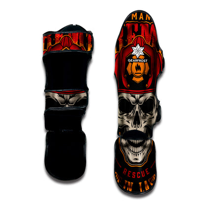 Firefighter First In Last Out Print Muay Thai Shin Guard