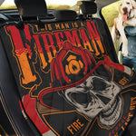 Firefighter First In Last Out Print Pet Car Back Seat Cover