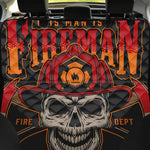 Firefighter First In Last Out Print Pet Car Back Seat Cover
