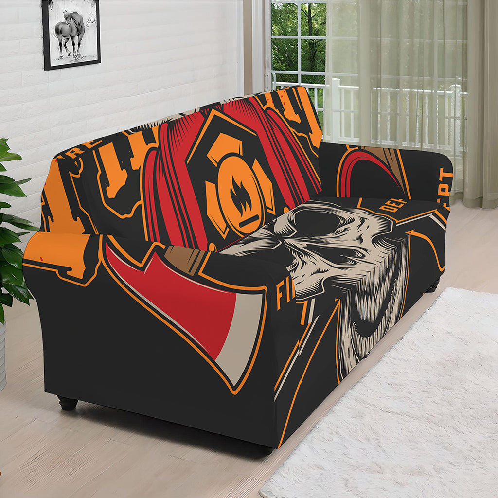 Firefighter First In Last Out Print Sofa Cover