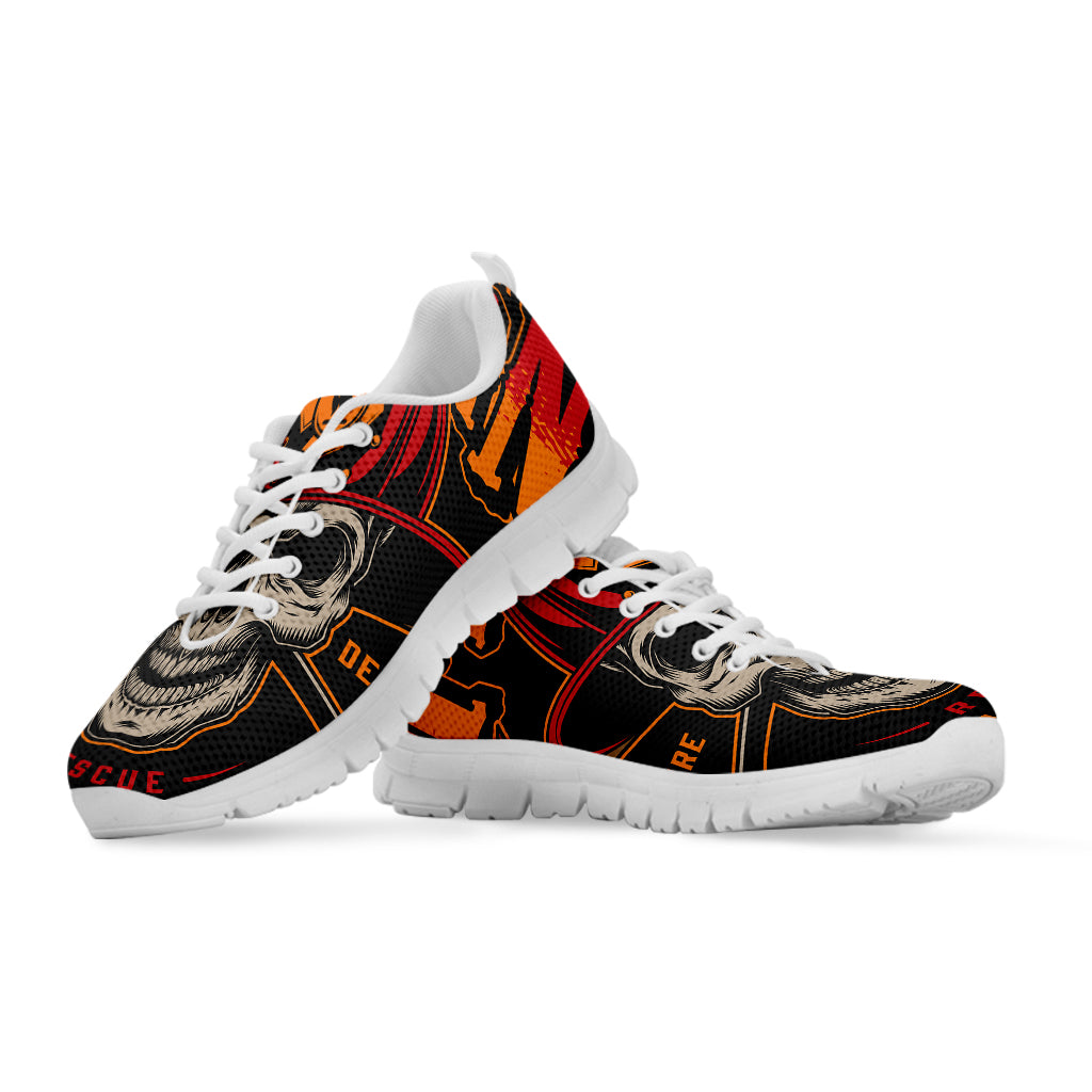 Firefighter First In Last Out Print White Sneakers