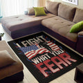 Firefighter I Fight What You Fear Print Floor Mat