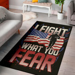 Firefighter I Fight What You Fear Print Area Rug