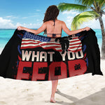 Firefighter I Fight What You Fear Print Beach Sarong Wrap