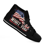 Firefighter I Fight What You Fear Print Black High Top Shoes