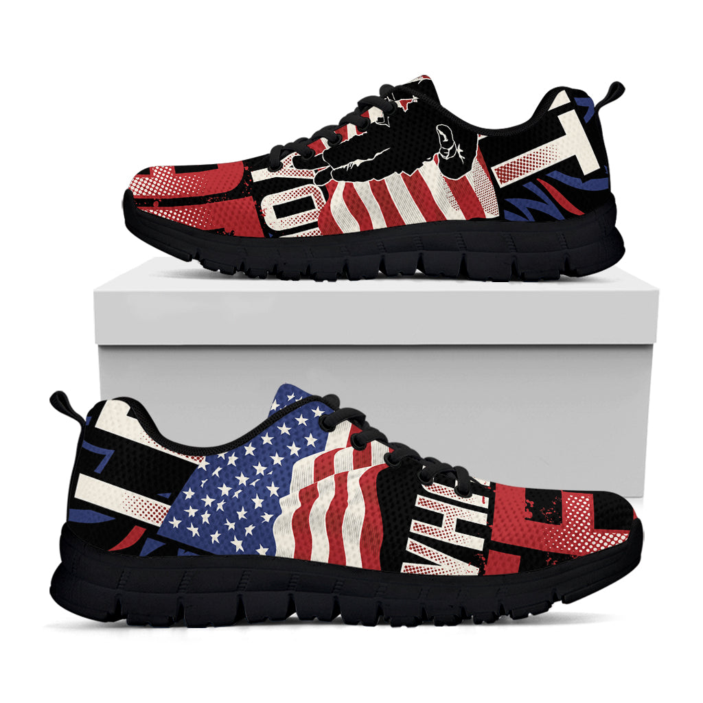 Firefighter I Fight What You Fear Print Black Sneakers
