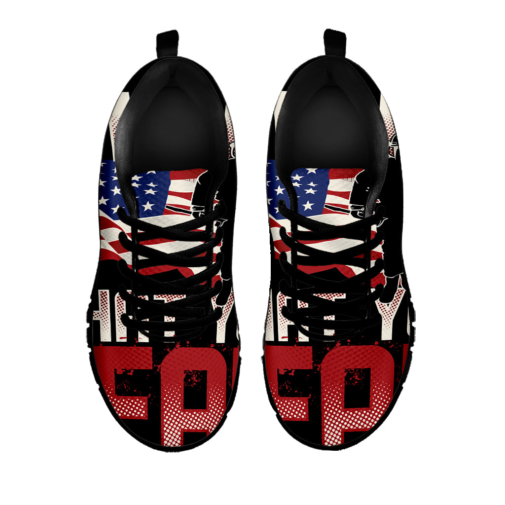 Firefighter I Fight What You Fear Print Black Sneakers