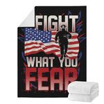 Firefighter I Fight What You Fear Print Blanket