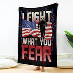 Firefighter I Fight What You Fear Print Blanket