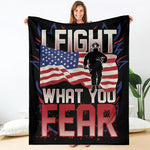 Firefighter I Fight What You Fear Print Blanket
