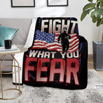 Firefighter I Fight What You Fear Print Blanket