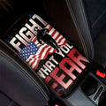 Firefighter I Fight What You Fear Print Car Center Console Cover