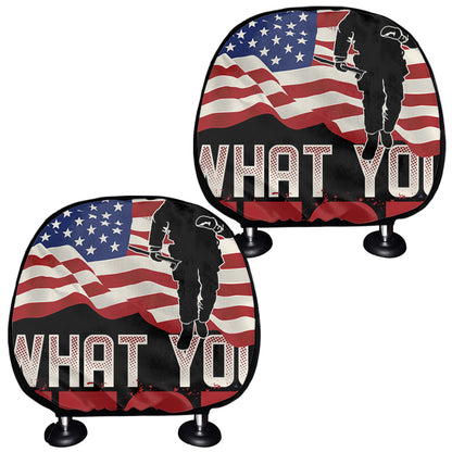 Firefighter I Fight What You Fear Print Car Headrest Covers