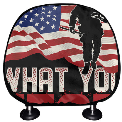 Firefighter I Fight What You Fear Print Car Headrest Covers