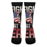 Firefighter I Fight What You Fear Print Crew Socks