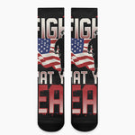 Firefighter I Fight What You Fear Print Crew Socks