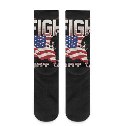 Firefighter I Fight What You Fear Print Crew Socks