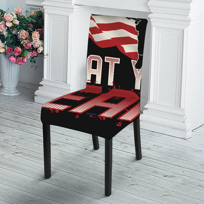 Firefighter I Fight What You Fear Print Dining Chair Slipcover