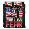 Firefighter I Fight What You Fear Print Duvet Cover Bedding Set