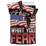 Firefighter I Fight What You Fear Print Duvet Cover Bedding Set