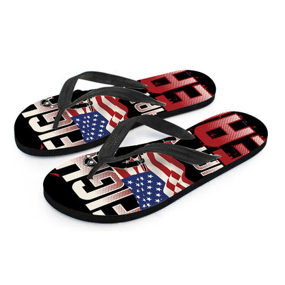 Firefighter I Fight What You Fear Print Flip Flops