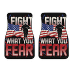Firefighter I Fight What You Fear Print Front Car Floor Mats