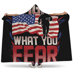Firefighter I Fight What You Fear Print Hooded Blanket