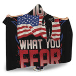 Firefighter I Fight What You Fear Print Hooded Blanket