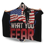 Firefighter I Fight What You Fear Print Hooded Blanket