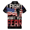 Firefighter I Fight What You Fear Print Men's Short Sleeve Shirt