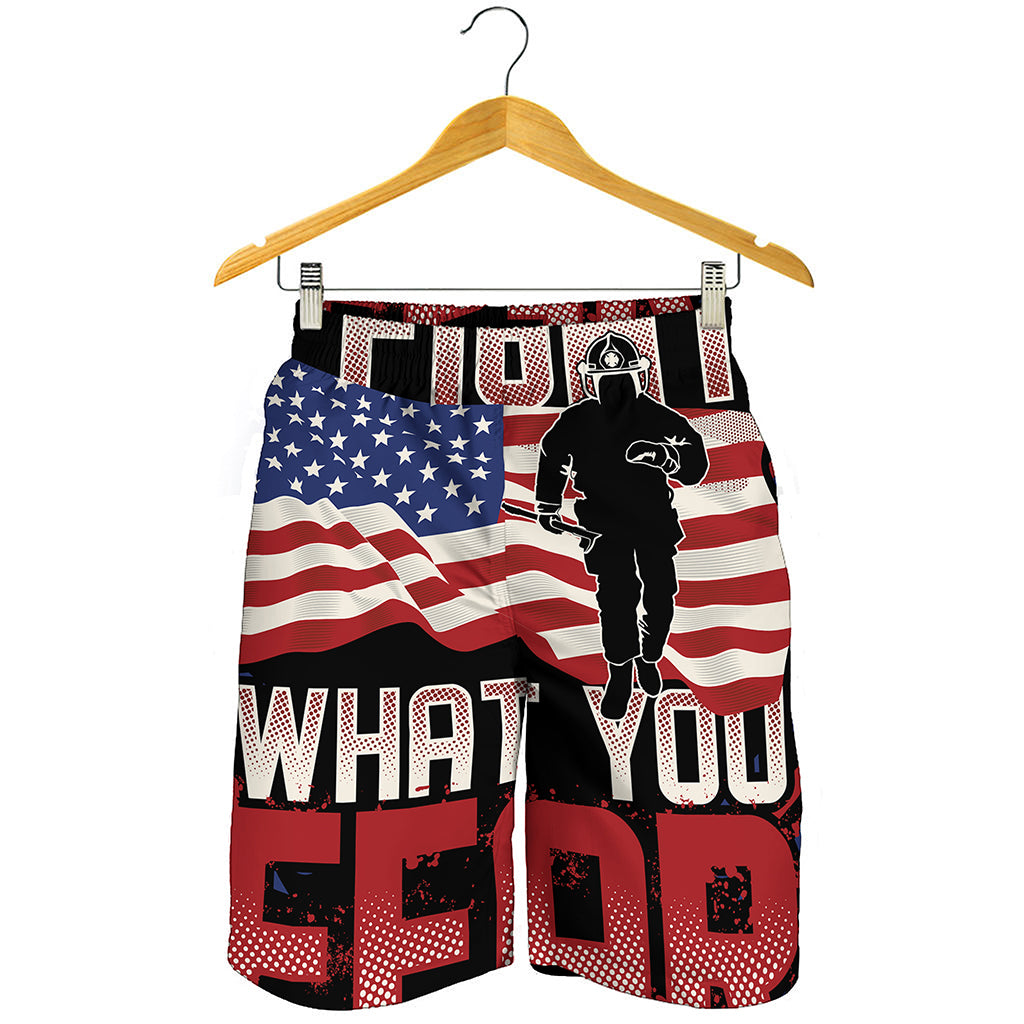 Firefighter I Fight What You Fear Print Men's Shorts
