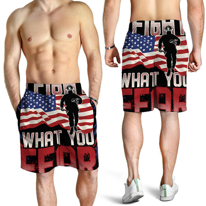Firefighter I Fight What You Fear Print Men's Shorts