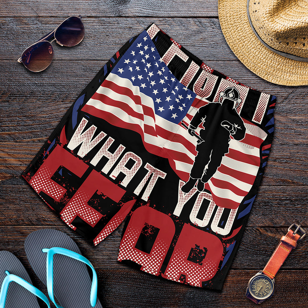 Firefighter I Fight What You Fear Print Men's Shorts