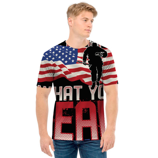Firefighter I Fight What You Fear Print Men's T-Shirt