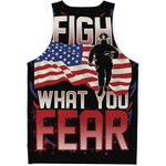 Firefighter I Fight What You Fear Print Men's Tank Top