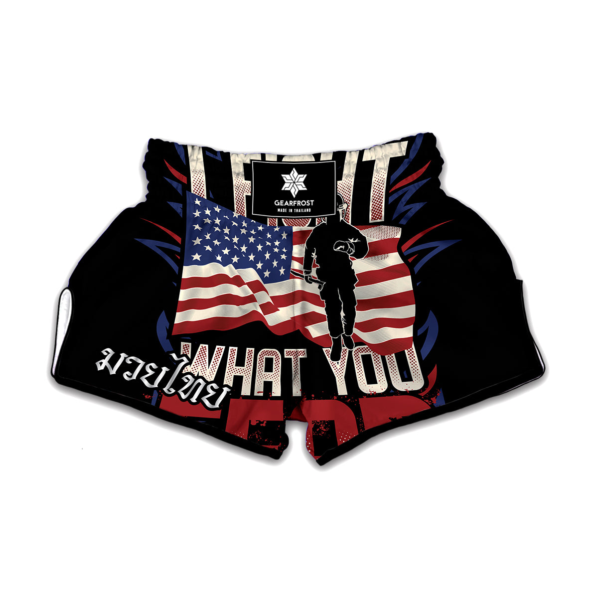 Firefighter I Fight What You Fear Print Muay Thai Boxing Shorts