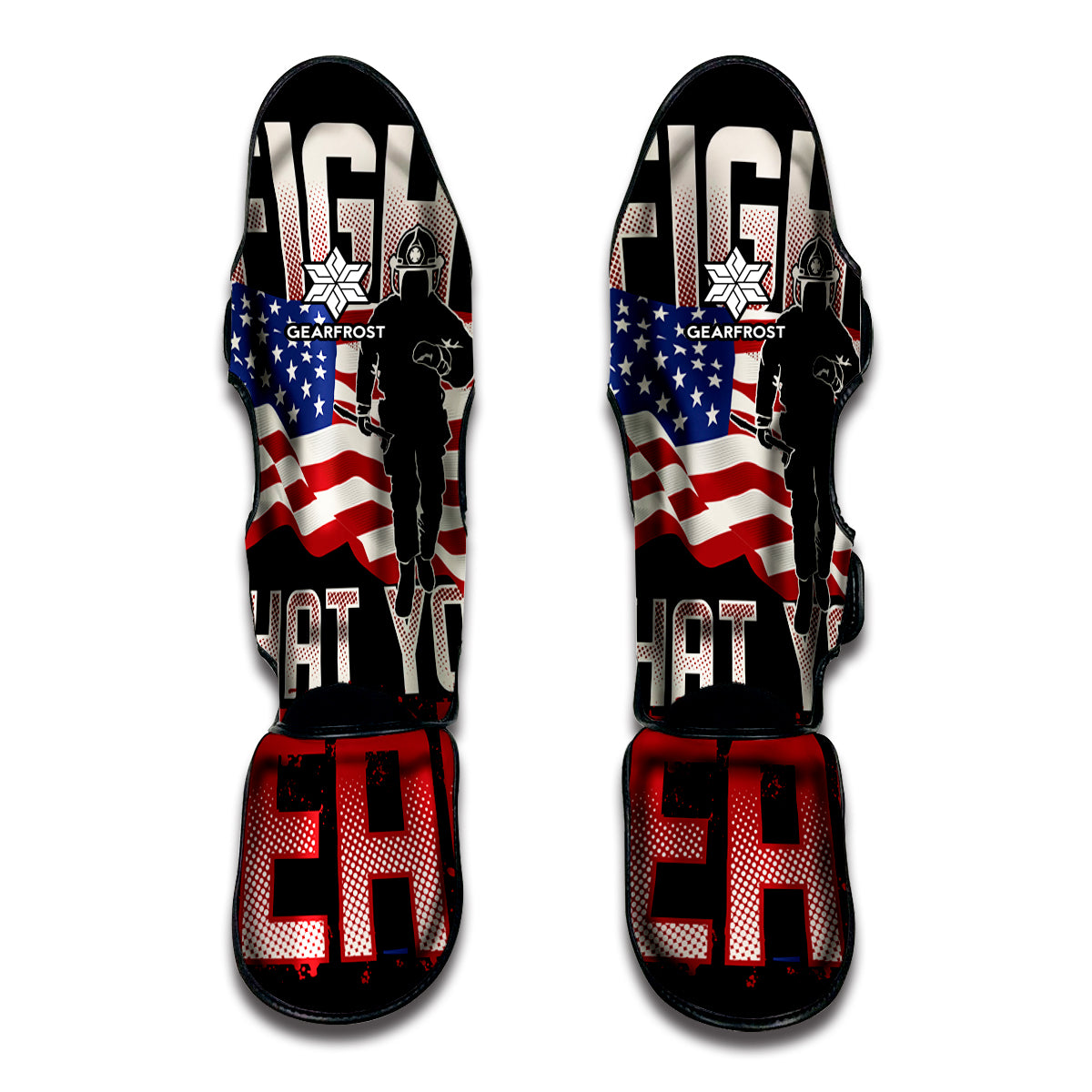 Firefighter I Fight What You Fear Print Muay Thai Shin Guard