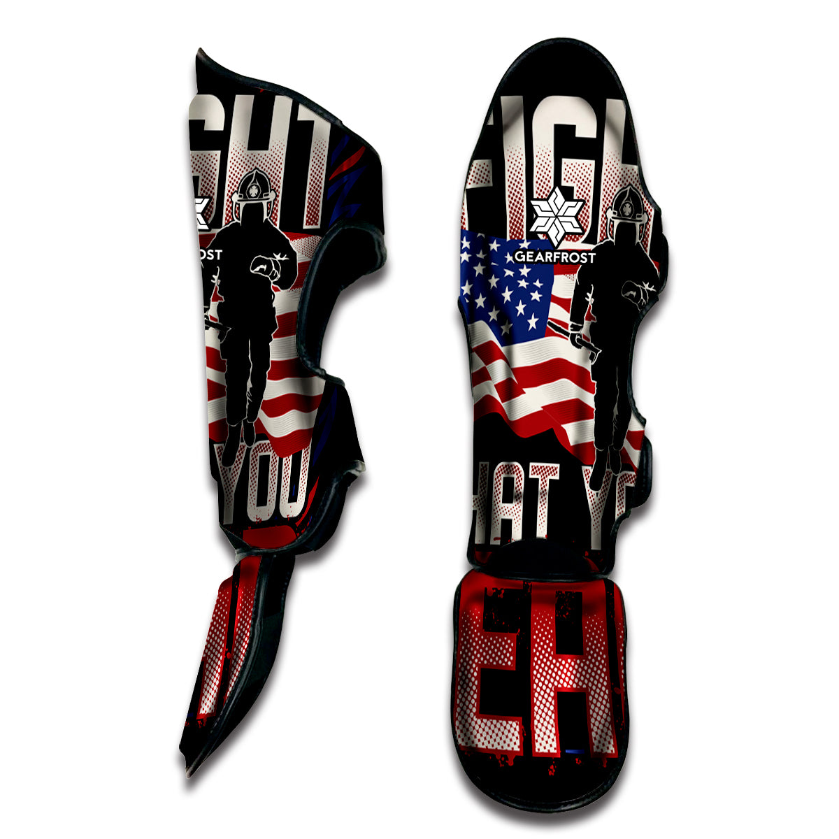 Firefighter I Fight What You Fear Print Muay Thai Shin Guard