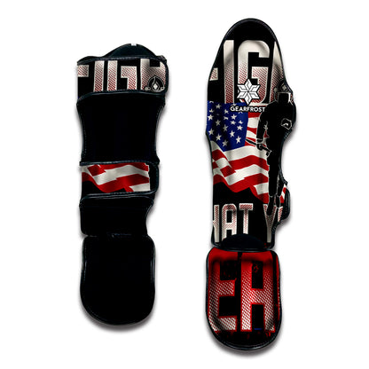 Firefighter I Fight What You Fear Print Muay Thai Shin Guard