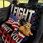Firefighter I Fight What You Fear Print Pet Car Back Seat Cover