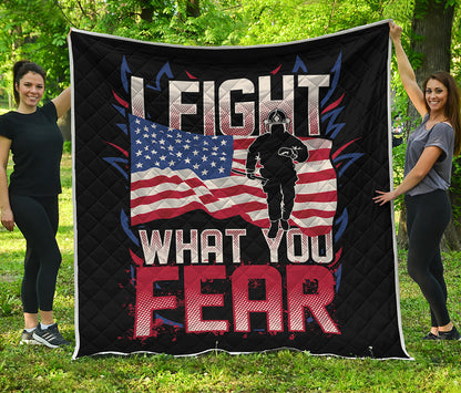Firefighter I Fight What You Fear Print Quilt
