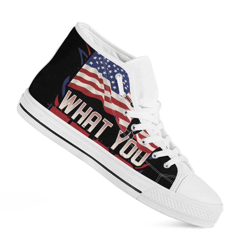 Firefighter I Fight What You Fear Print White High Top Shoes