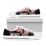 Firefighter I Fight What You Fear Print White Low Top Shoes