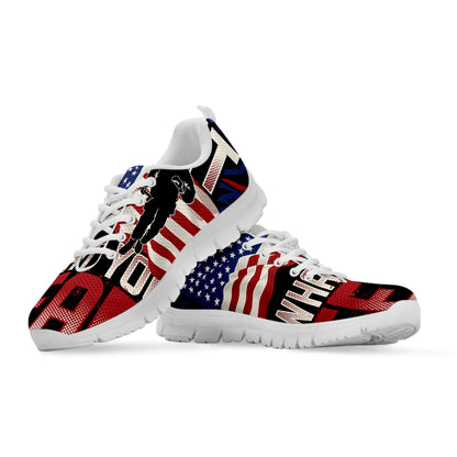 Firefighter I Fight What You Fear Print White Sneakers
