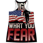 Firefighter I Fight What You Fear Print Women's Racerback Tank Top