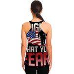 Firefighter I Fight What You Fear Print Women's Racerback Tank Top