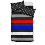 First Responders Lines Duvet Cover Bedding Set GearFrost