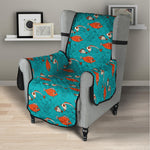 Fish And Jellyfish Pattern Print Armchair Protector